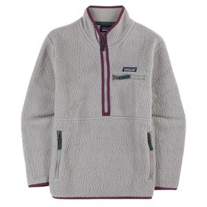 Patagonia Women’s Retro Pile Fleece Marsupial 1/2 Zip Pullover XL Grey/Purple